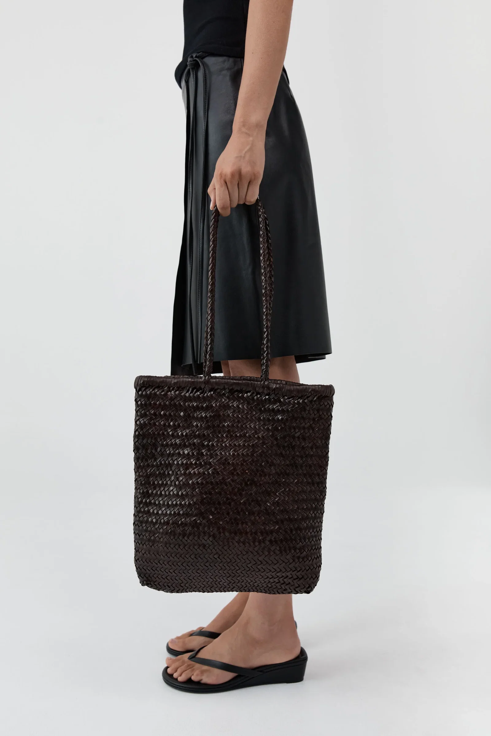 Image of Bagu Woven Tote - Chocolate