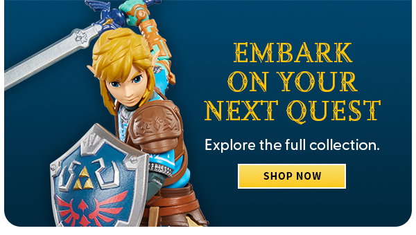 Headline: Embark on Your Next Quest  Subtext: Explore the full collection. SHOP NOW 