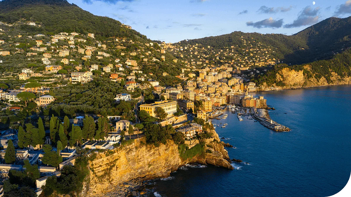 The coastline of Portofino, Italy
