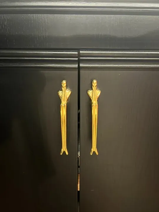Gold Brass European Thinker Cabinet Pulls and Knobs