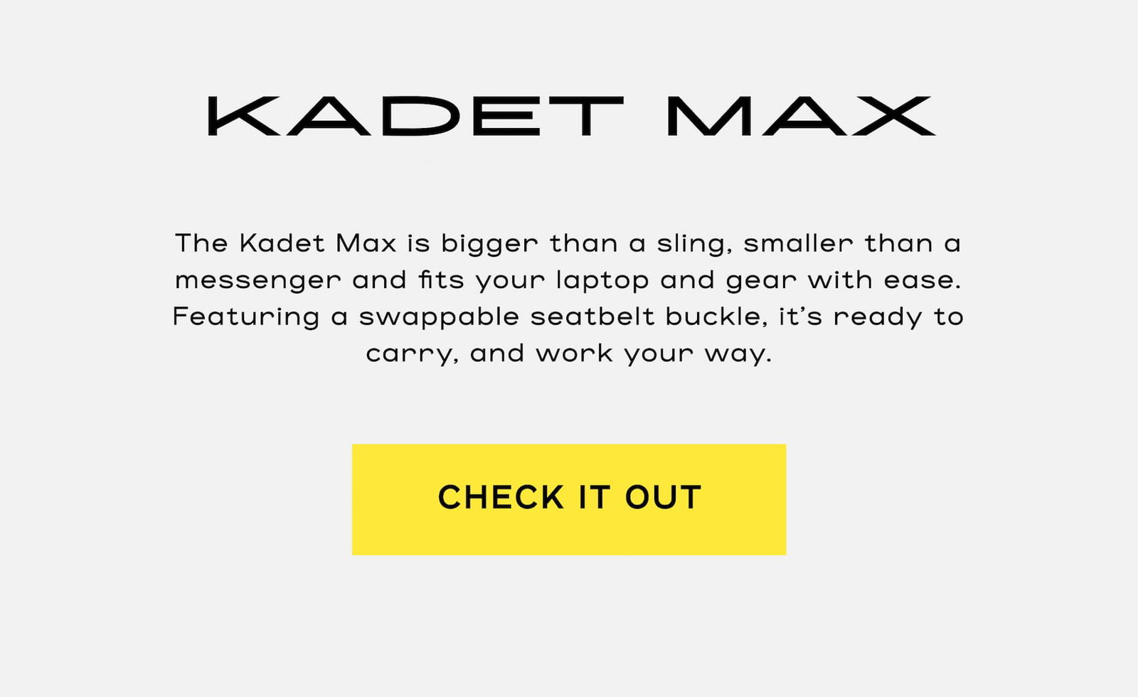 Kadet Max 15L Commute Sling