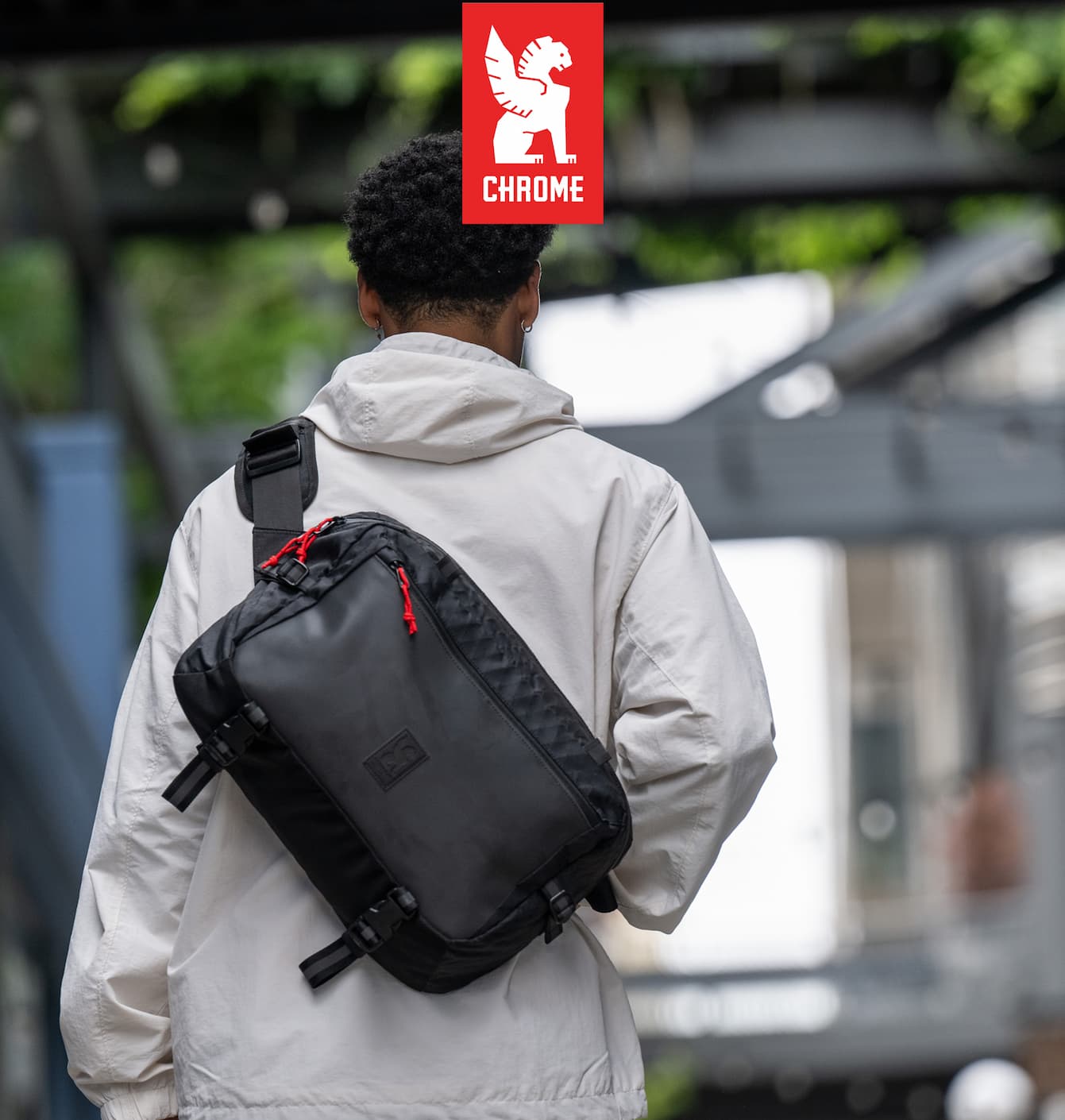 Kadet Max in Black Reflective on a student walking
