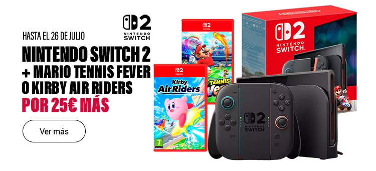 Nintendo Switch 2 + juego por 25€ másMario Tennis Fever o Kirby Air Riders