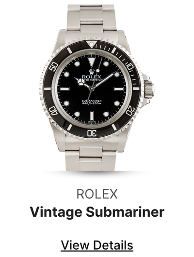 Vintage Rolex Submariner Ref 5513 Stainless Steel Glossy Dial