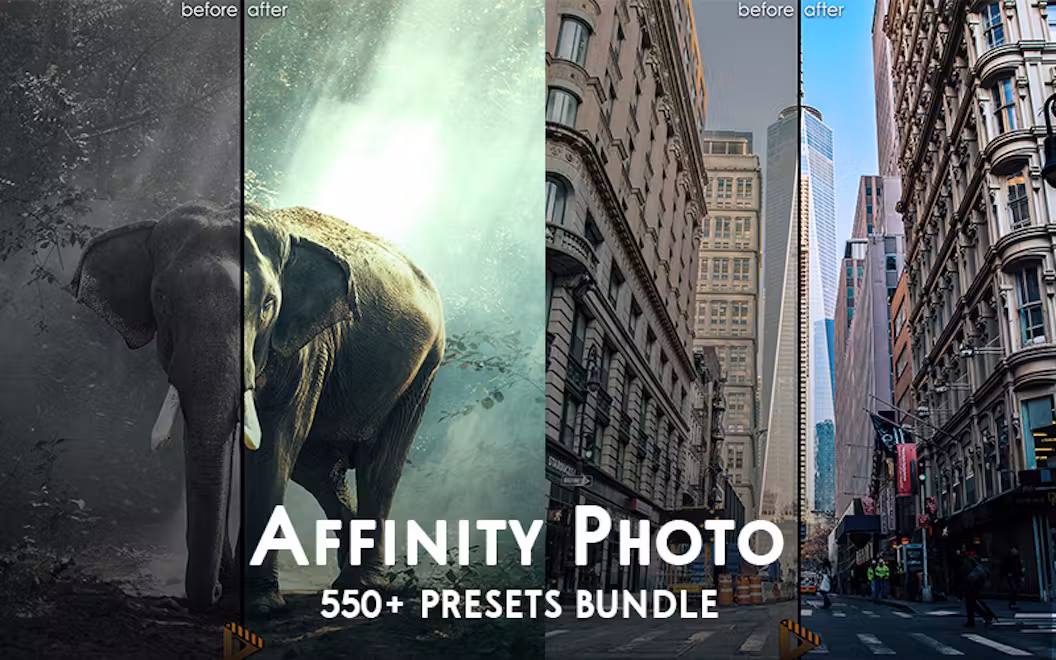 550+ Affinity Photo Presets Collection | Extended License