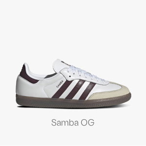 adidas Women's Samba OG Sneakers in White/Maroon