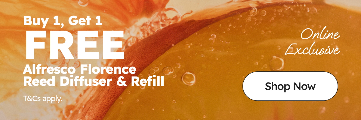 Online Exclusive | Buy 1, Get 1 FREE Alfresco Florence Reed Diffuser & Refill