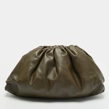 The Pouch Olive Green Leather 
