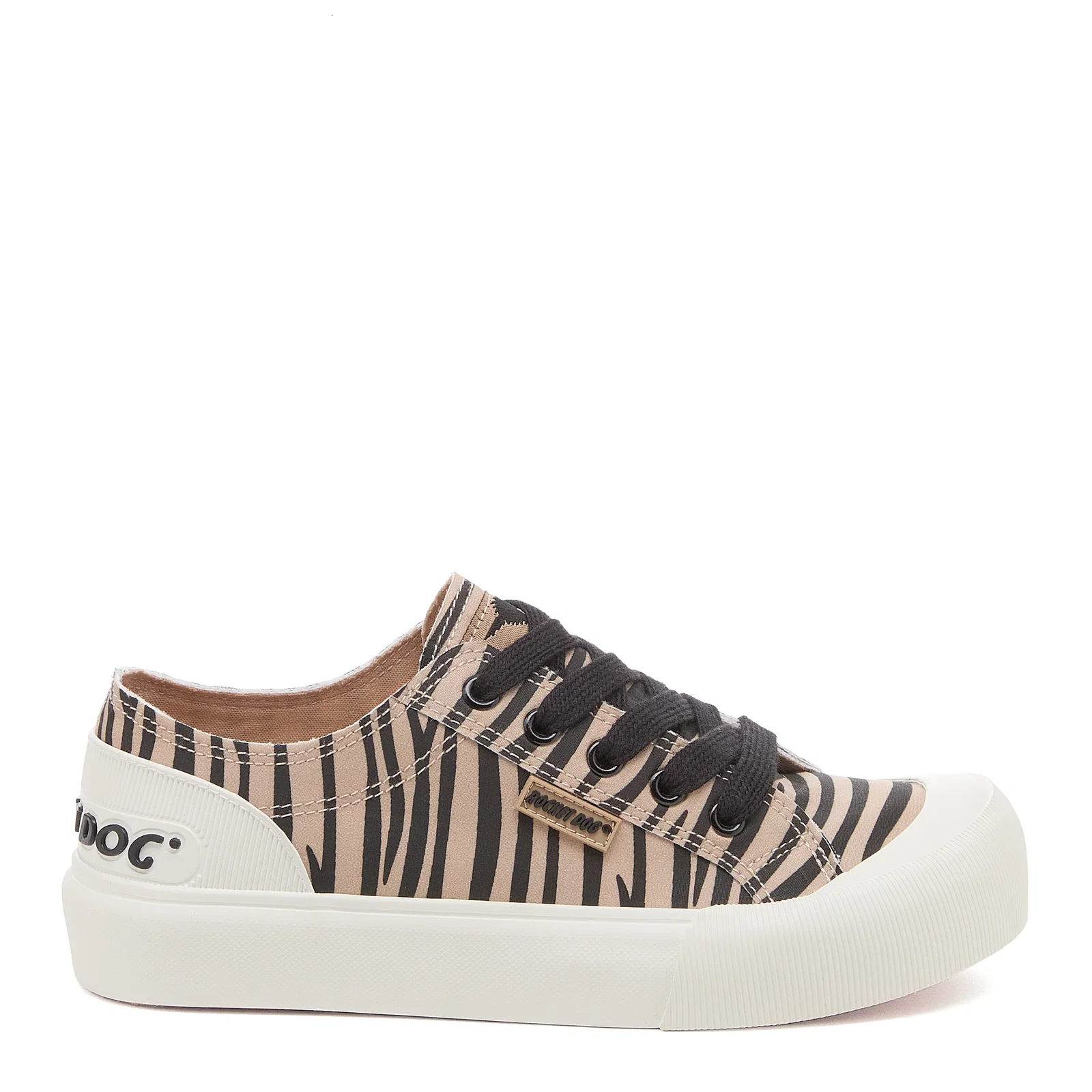 Image of Jazzin Plus Tan Zebra Print Sneakers