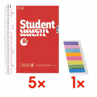 5x Collegeblock »Student« 