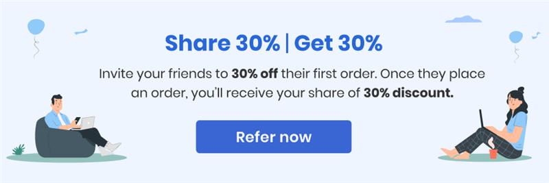 Refer a Friend | Share 30% | Get 30%