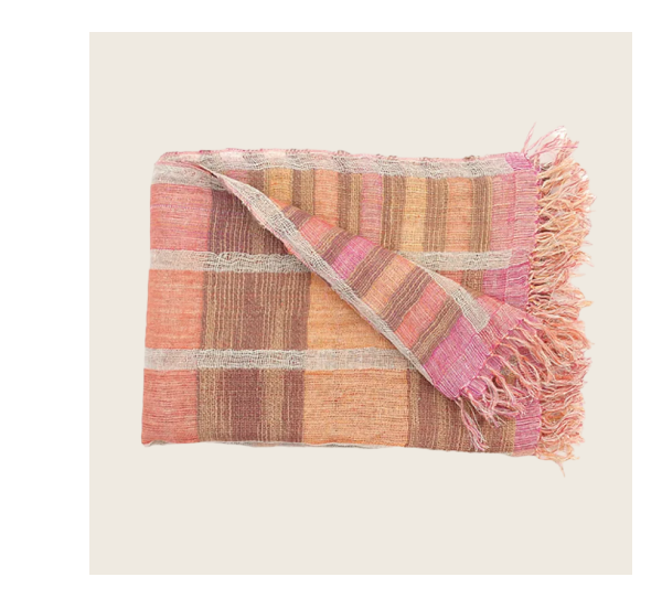 ML Fabrics Sienna Plaid Throw