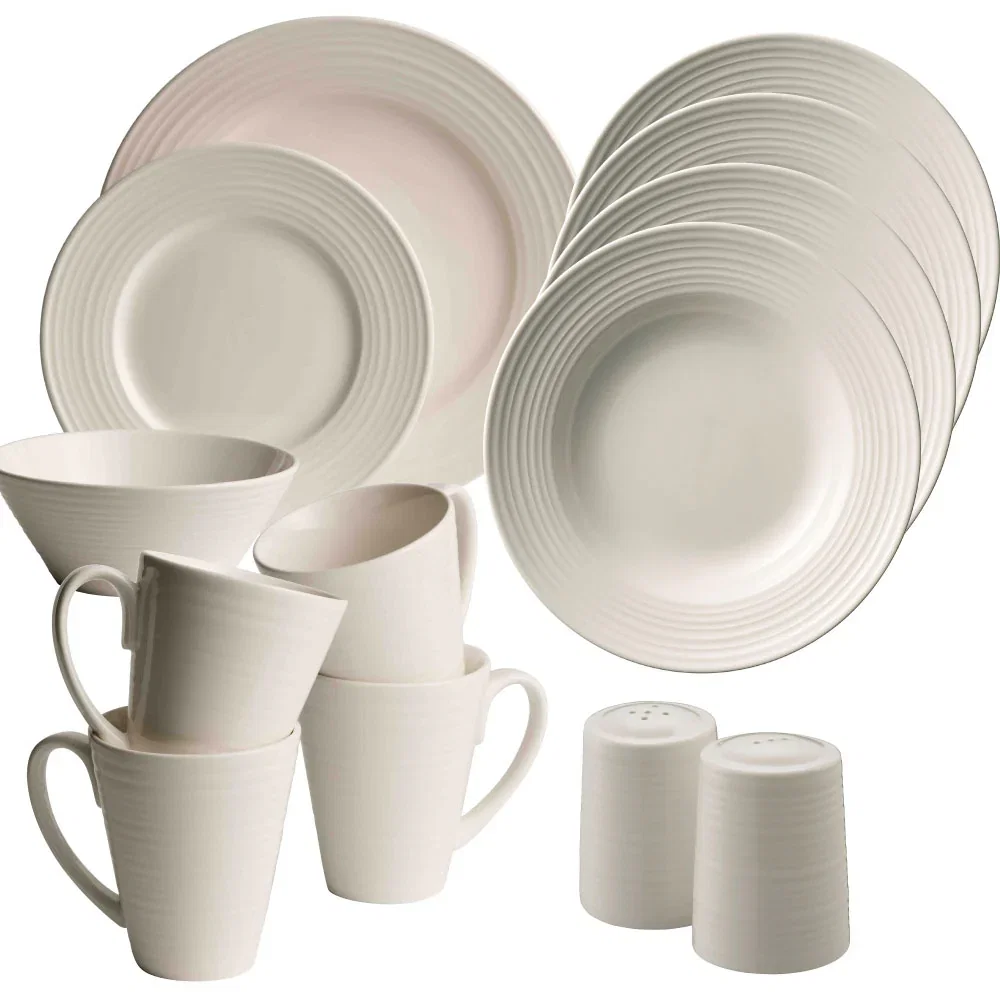 Image of Belleek Living Ripple 22 Piece Dining Set