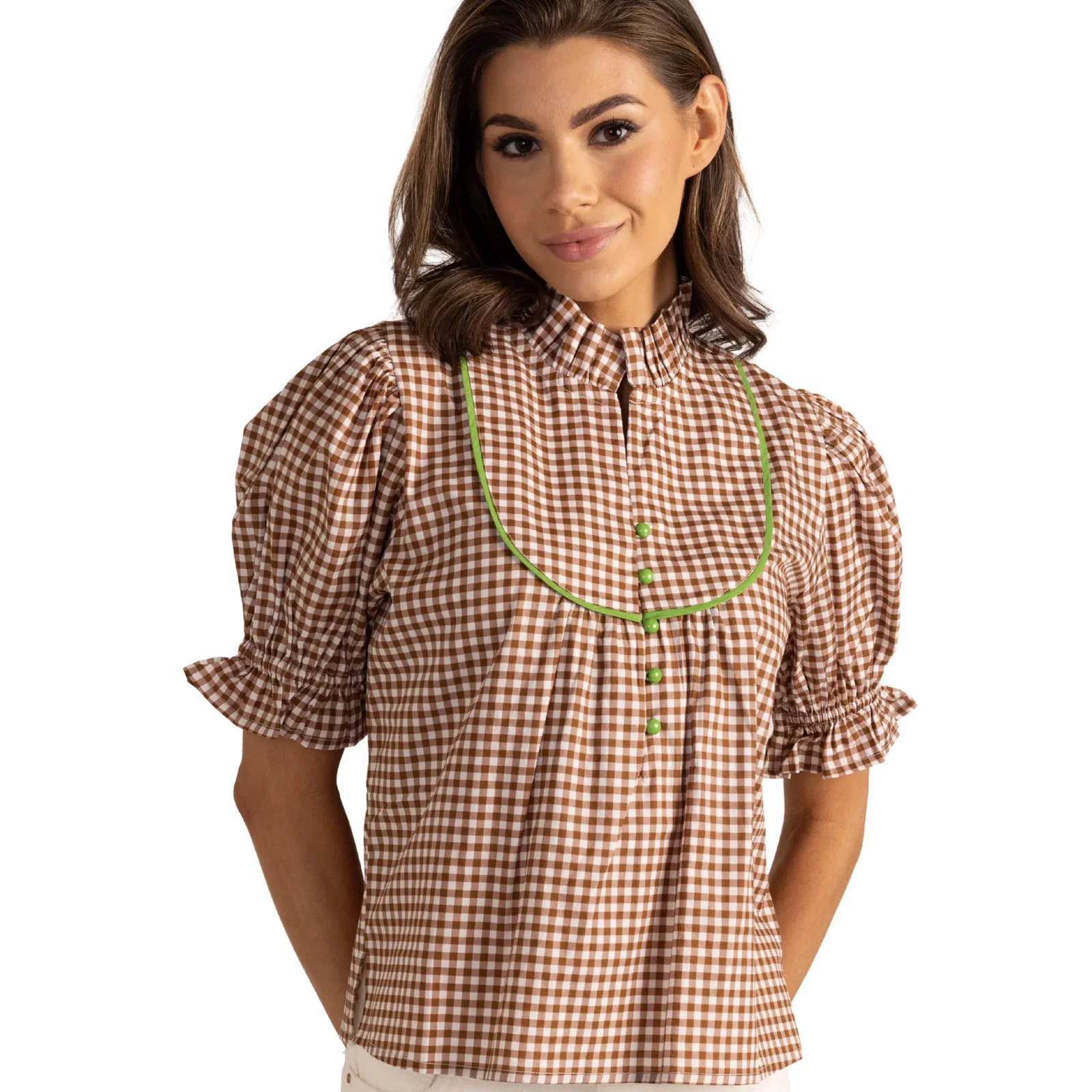 Image of Meryl Top in Gingham