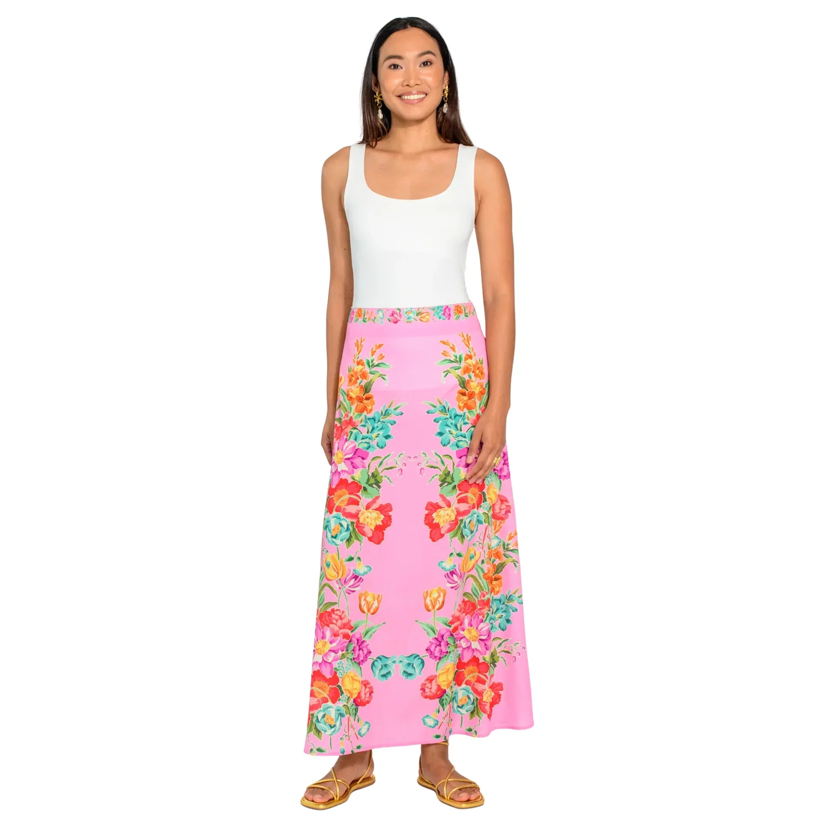 Image of Anita Skirt in Tulip Tapestry Cotton Candy