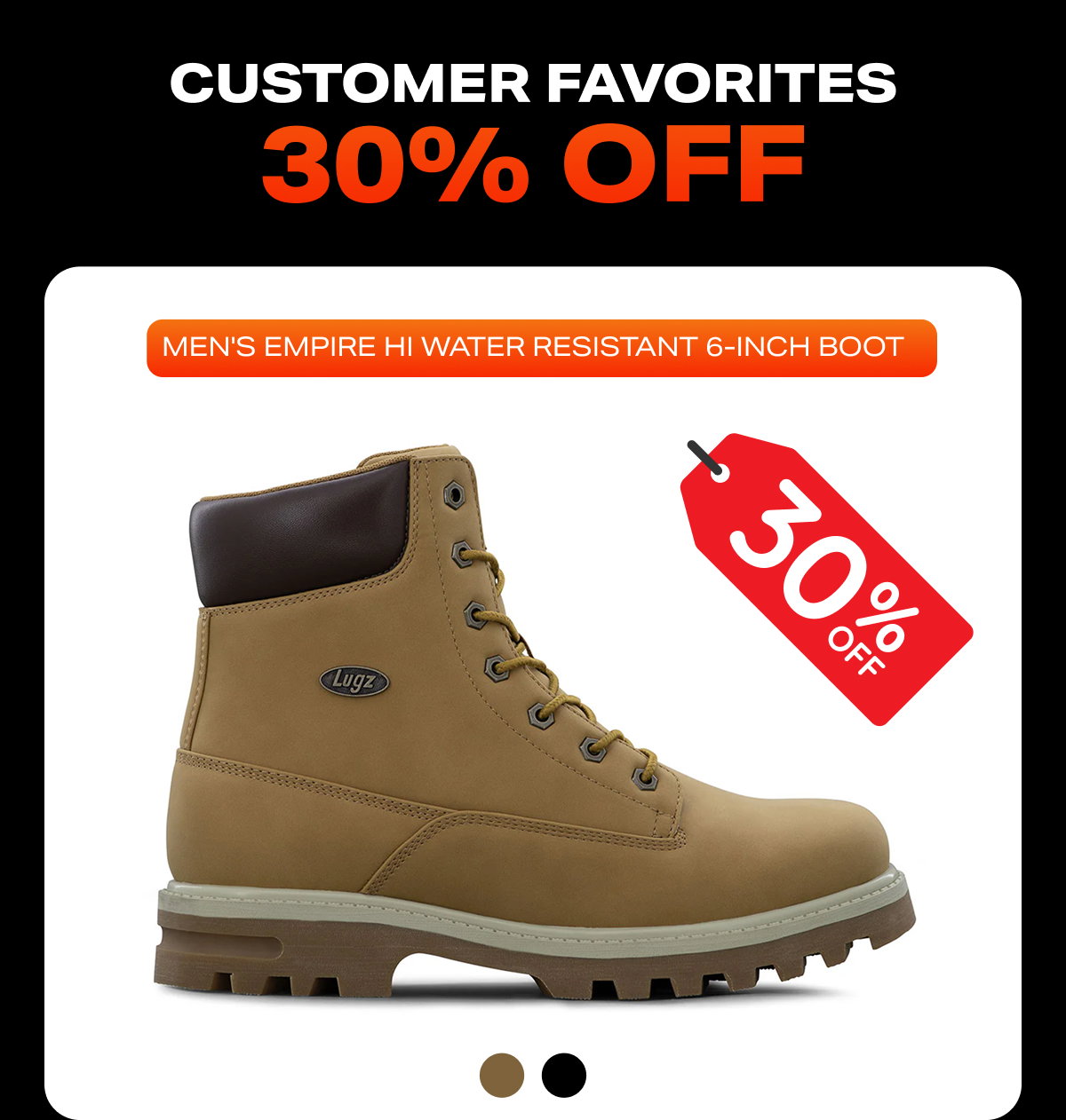 MEN'S EMPIRE HI WATER RESISTANT 6-INCH BOOT