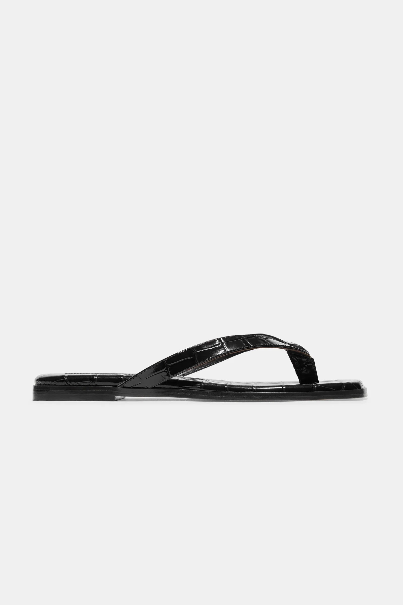 Image of Meta in Black Embossed Croc