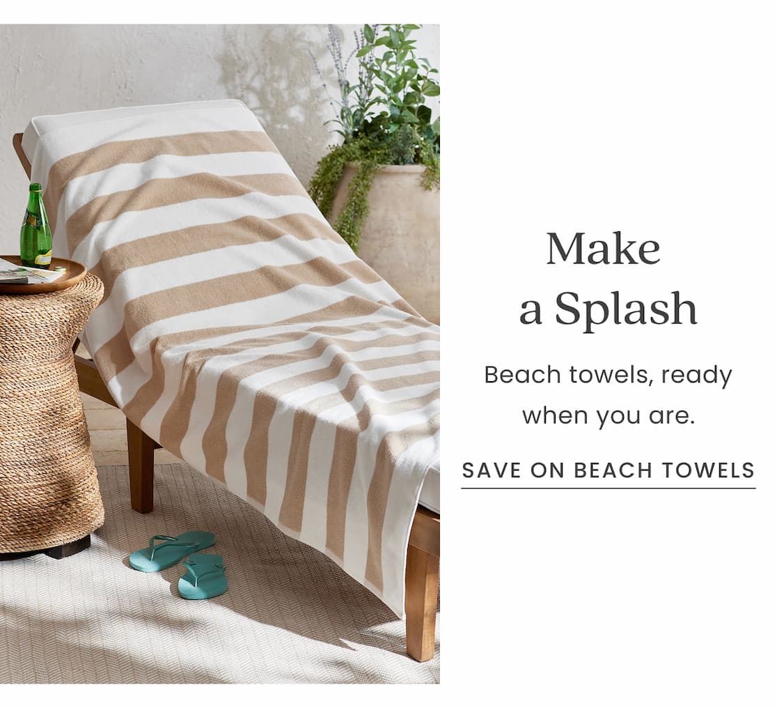 Save on beach towels