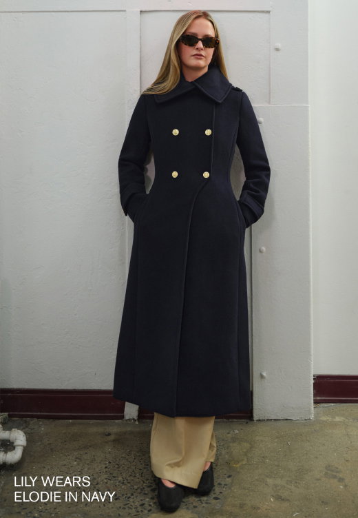 ELODIE-R double face wool tailored coat