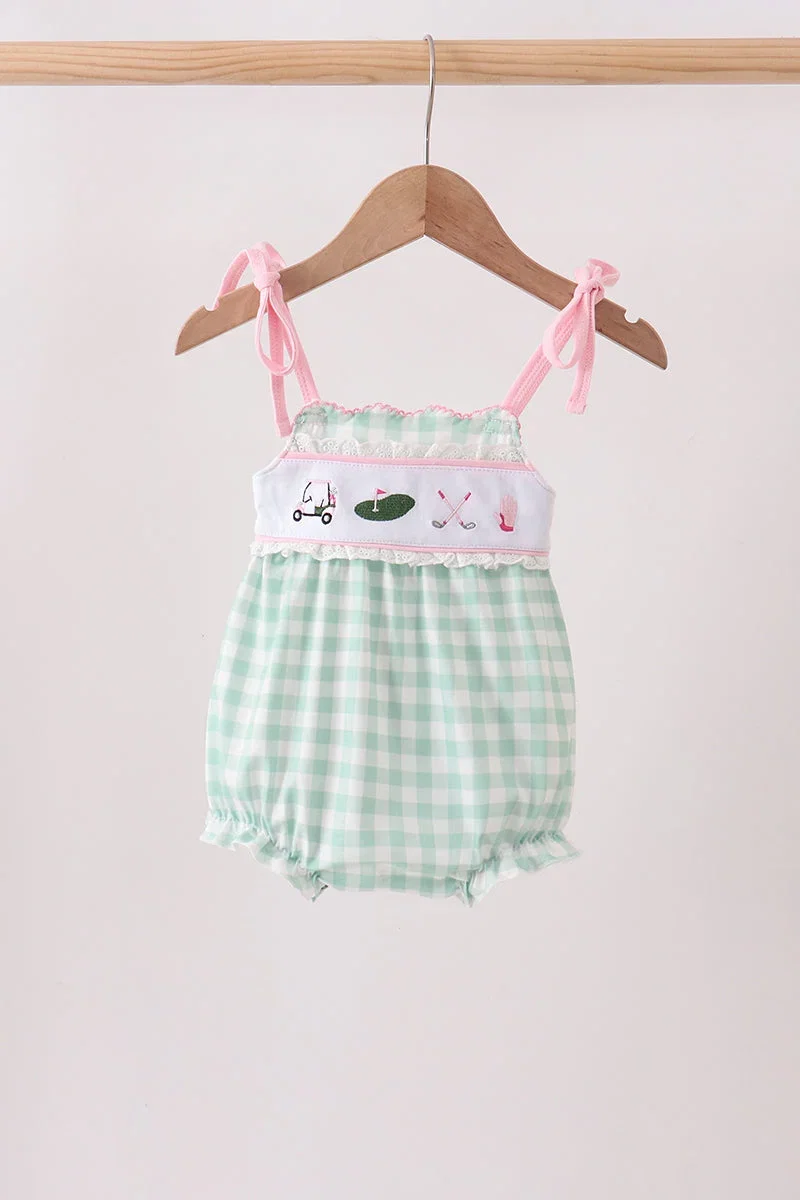 Image of Green Golf Embroidered Bubble