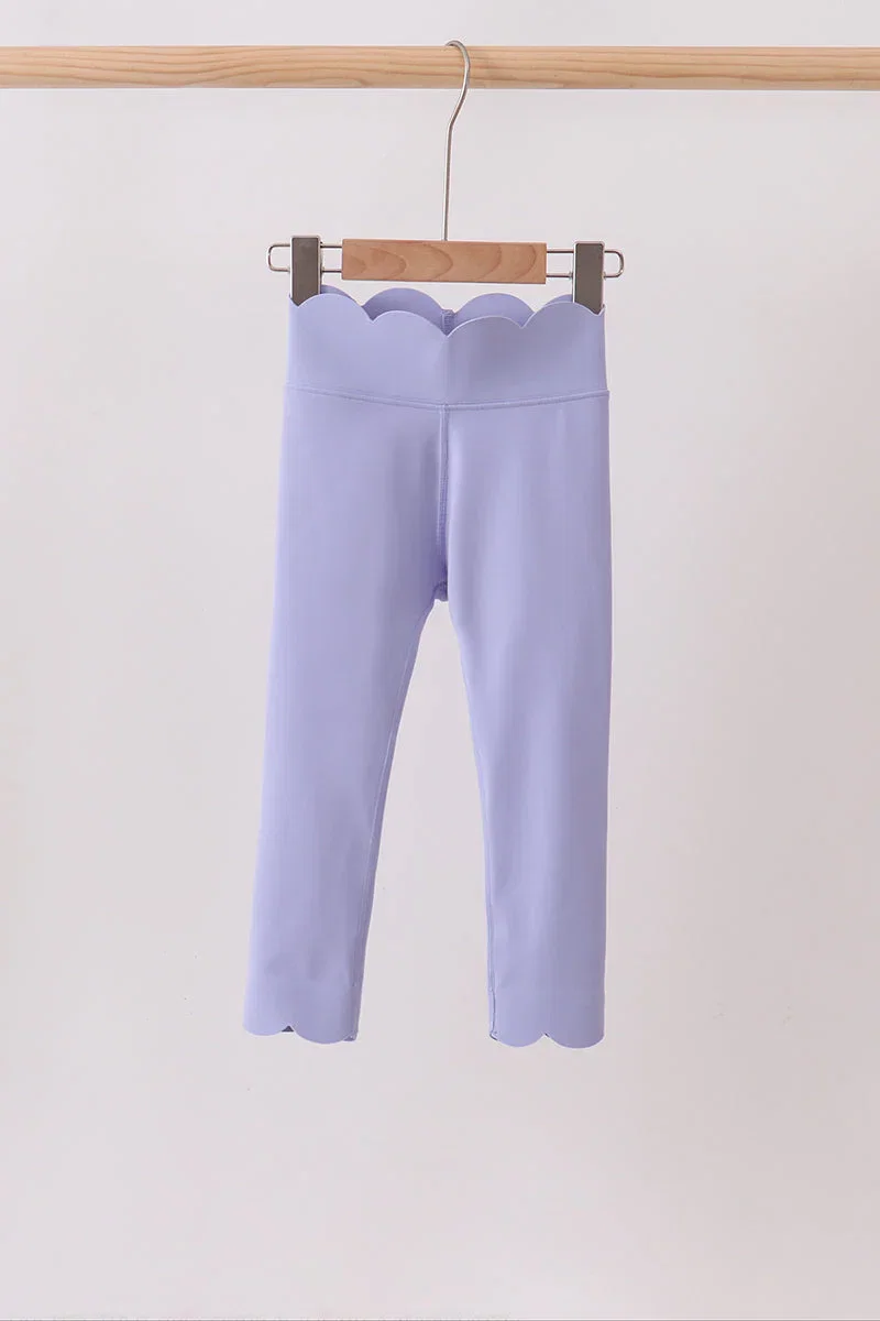 Image of Violet Scalloped Yoga Active Leggings