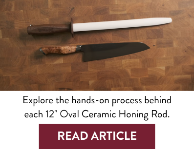 12" Oval Ceramic Honing Rod