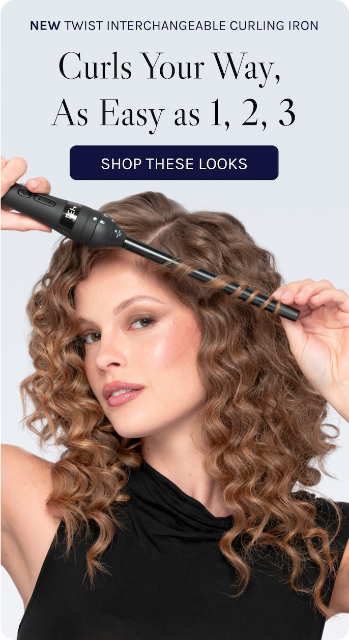 NEW Twist Interchangable Curling Iron. Curls Your Way As Easy as 1,2,3