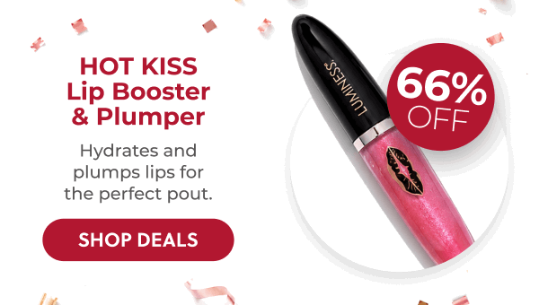 HOT KISS LIP PLUMPER: Plump and hydrate your lips with a glossy finish that lasts through every celebration.
