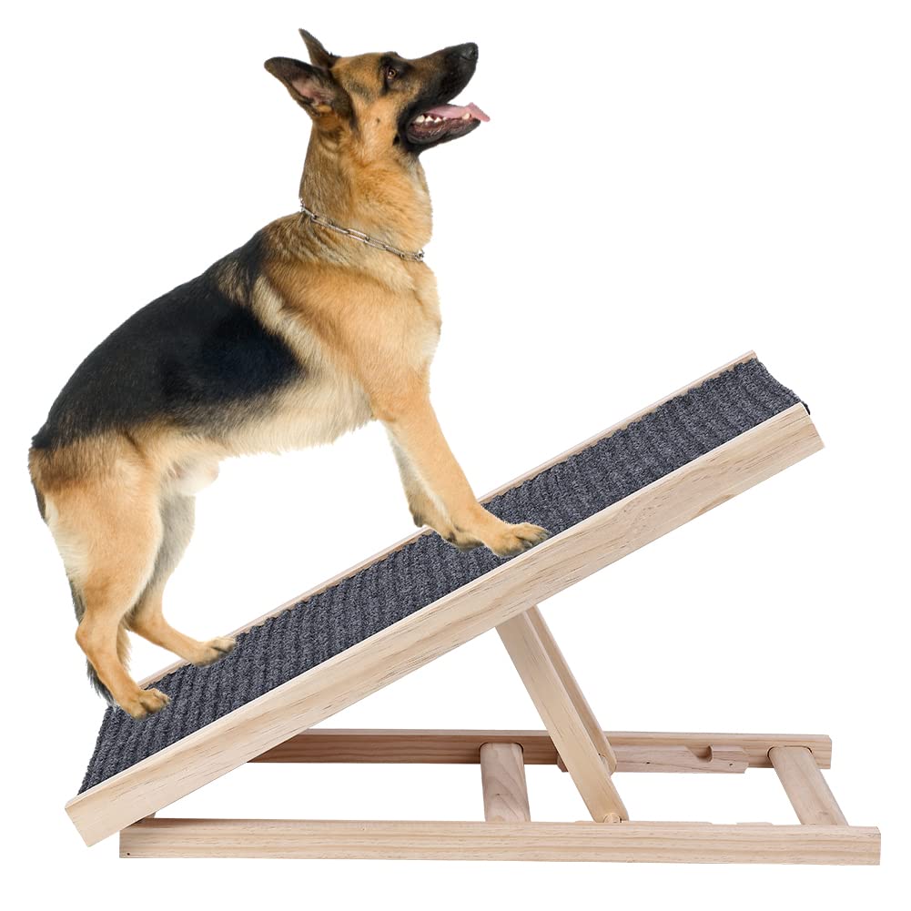 Image of Wooden Adjustable Dog Ramp