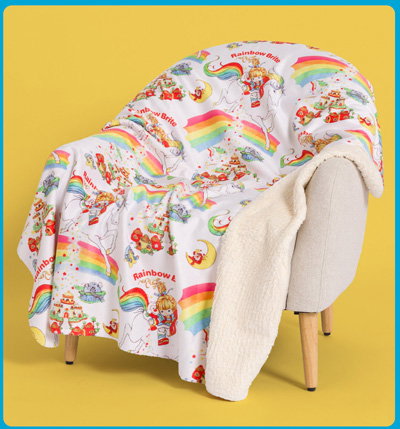 Rainbow Brite Retro Fleece Throw