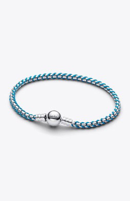 Blue Cord Box Chain Bracelet 