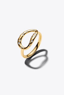 Organically Shaped Stone-Set Statement Ring