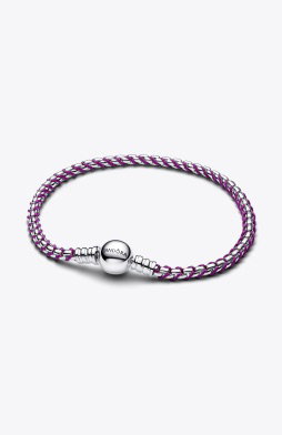 Purple Cord Box Chain Bracelet