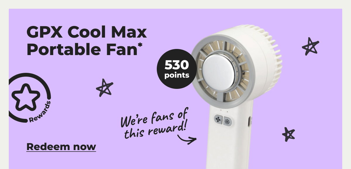 GPX Cool Max Portable Fan* - Redeem now