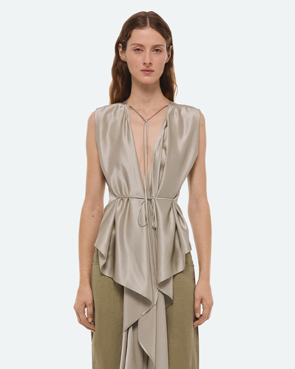Draped Scarf Top