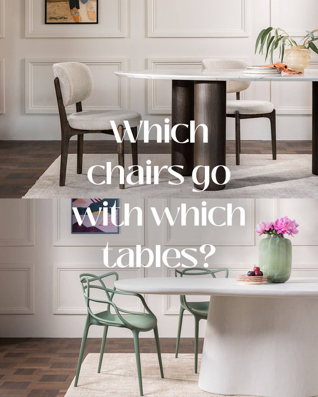 Which chairs go with which tables?