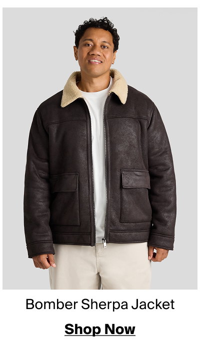 Chocolate Bomber Sherpa Jacket