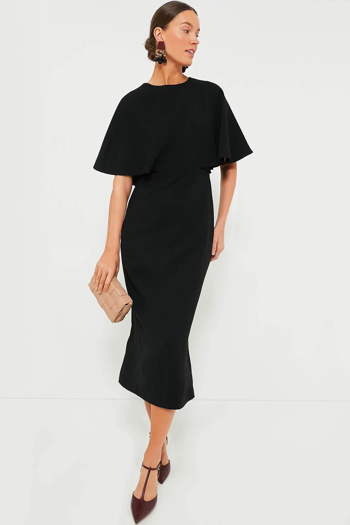 Image of Black Cape Leah Dress