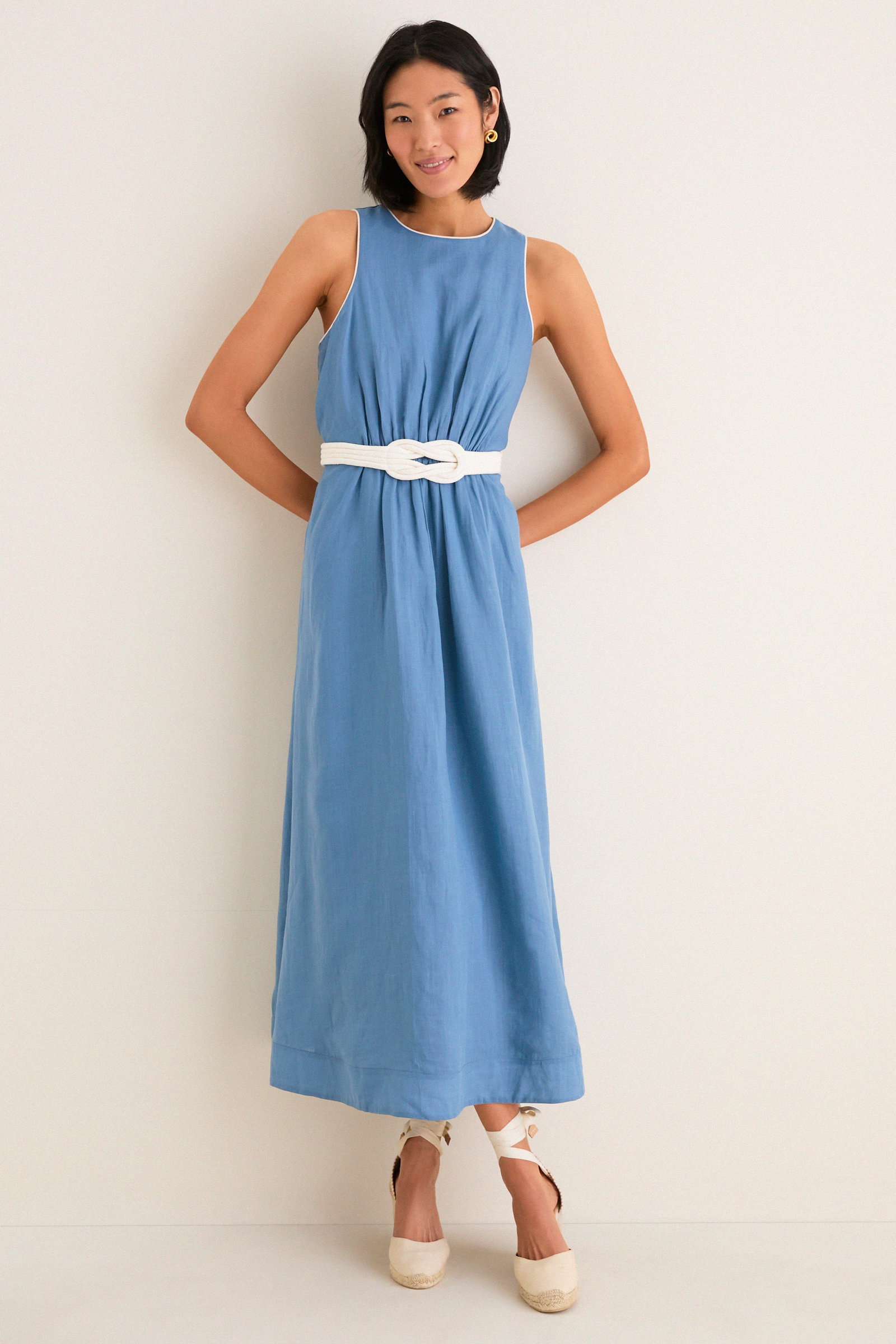 Image of Provincial Blue Rope Belt Leonie Dress