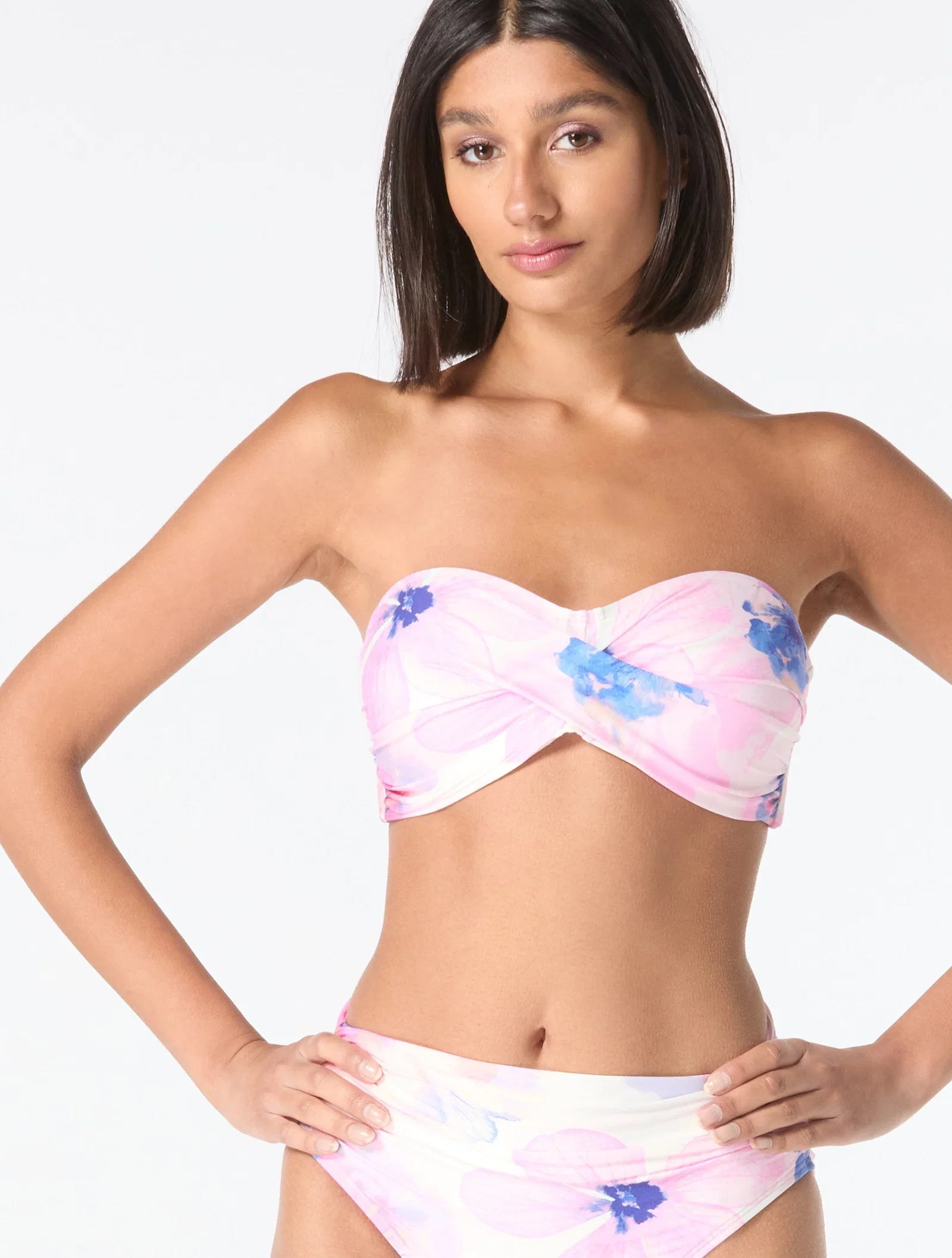 Image of Carmen Marc Valvo Twist Bikini Top - Floral Escape