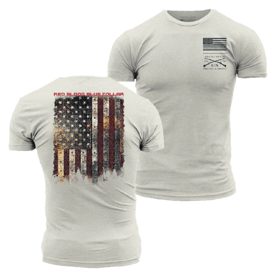 Image of Red Blood Blue Collar® T-Shirt - Sand