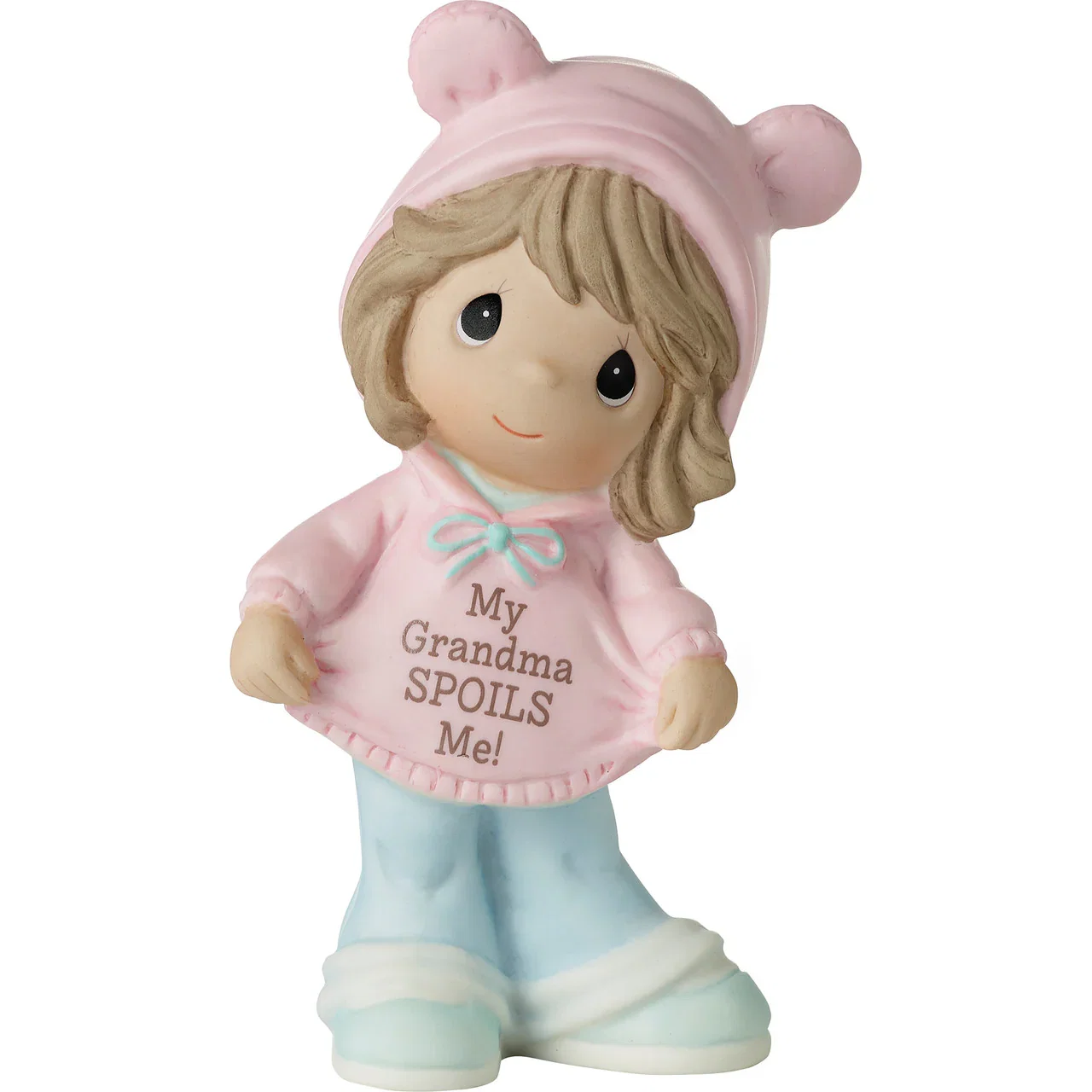 Image of My Grandma Spoils Me Brunette Hair/Medium Skin Girl Figurine