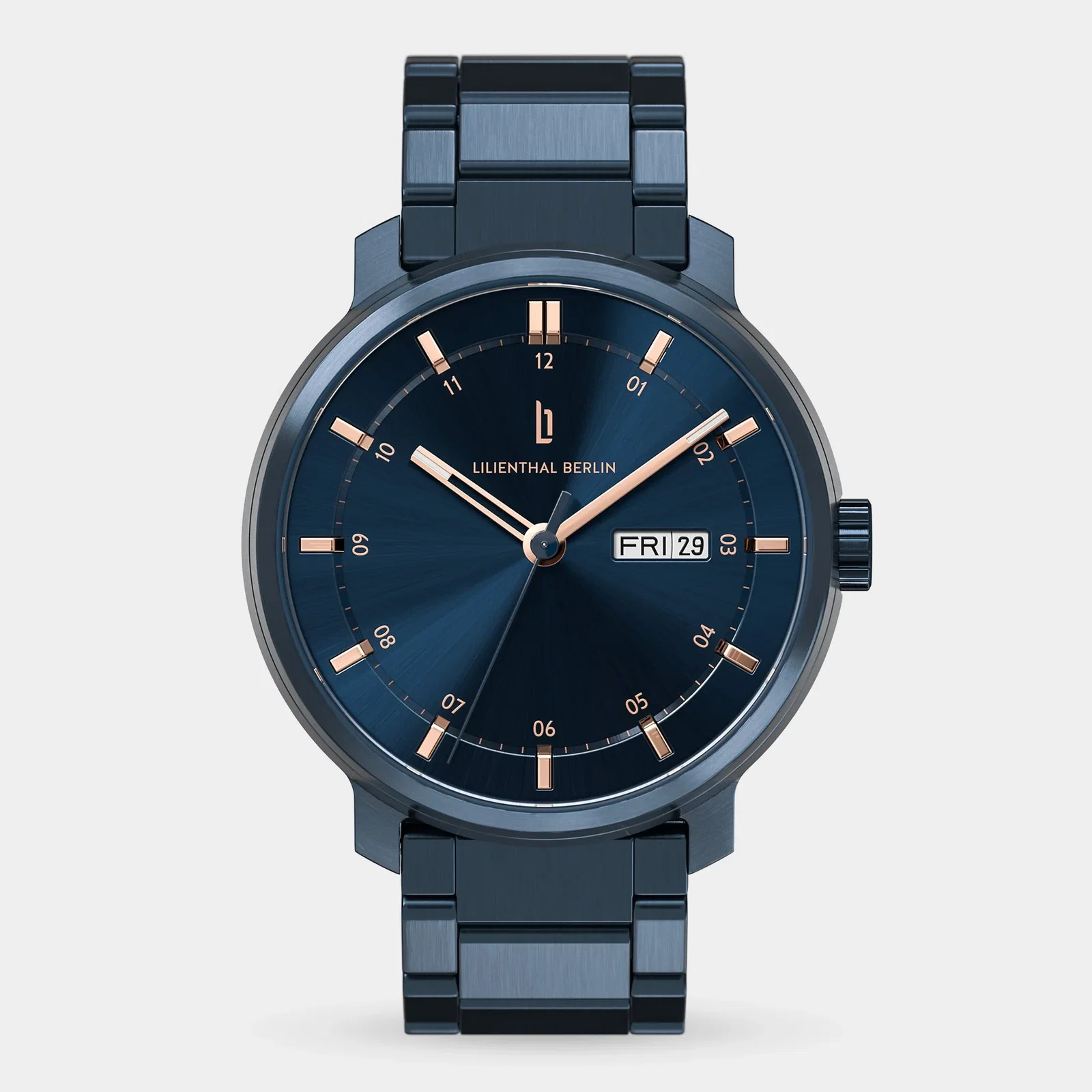 Image of Neolux Day Date – Blue Rose Gold