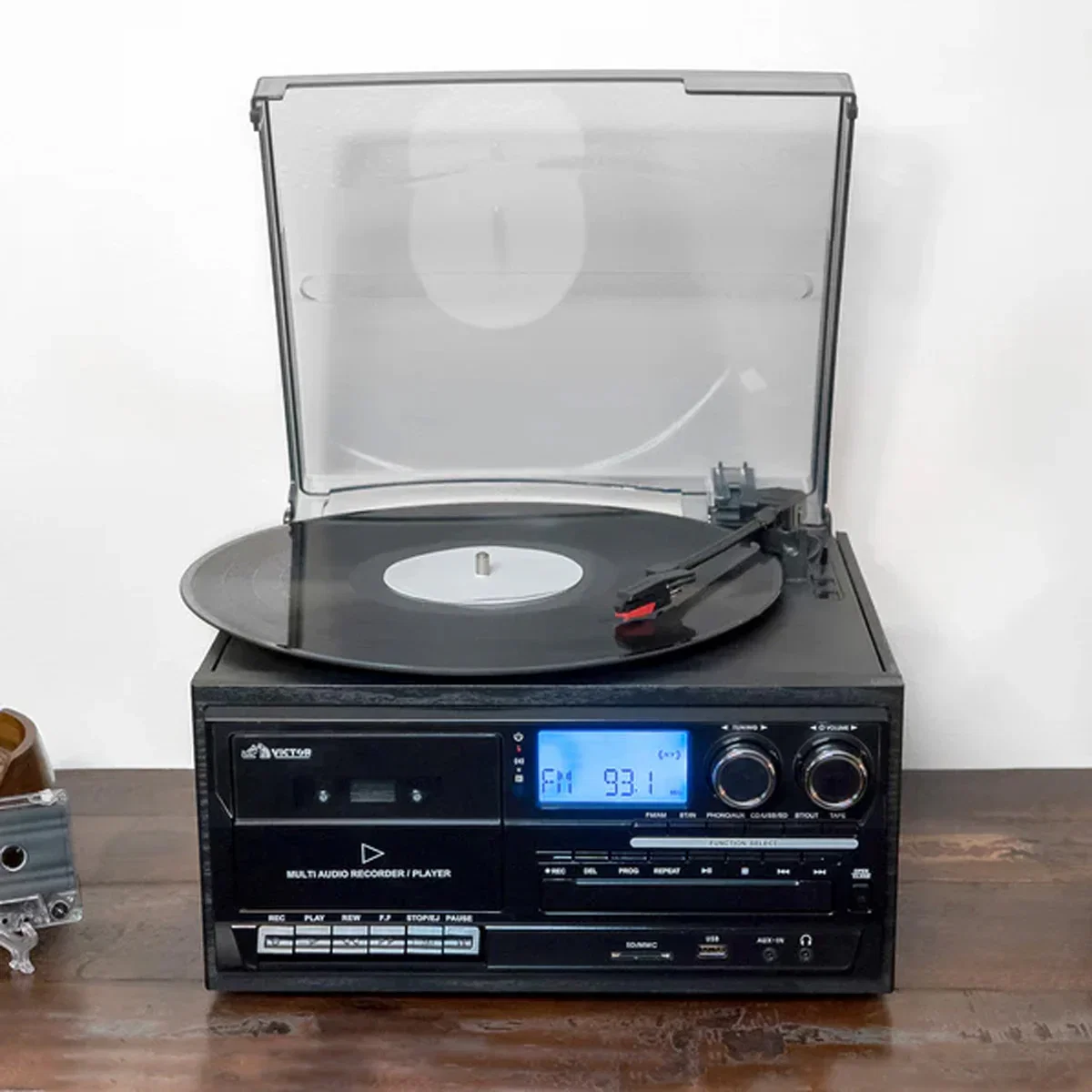 Image of 8-in-1 Retro Inspired Multimedia Center
