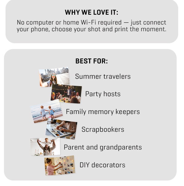 Share summer memories & save big on our Smartphone Photo Printer