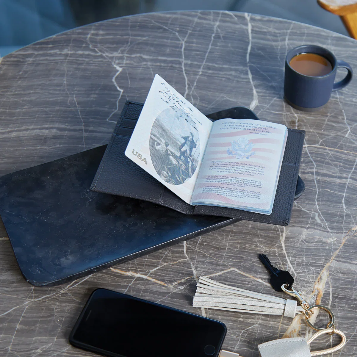 Image of Brouk and Co Genuine Leather Stanford Passport Holder