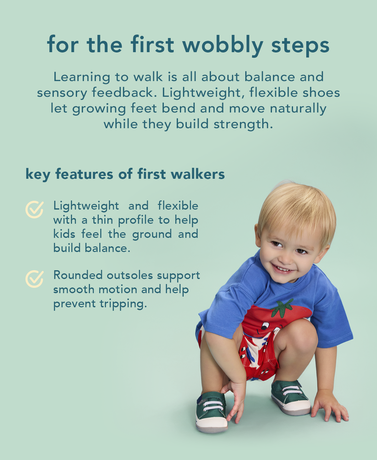 For the first wobbly steps