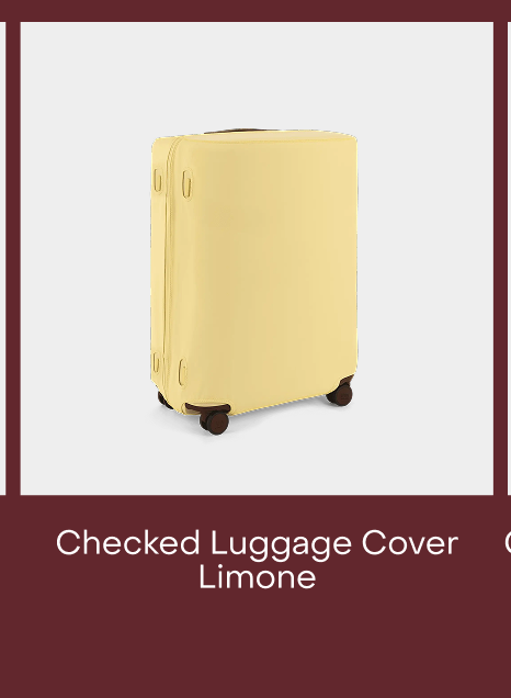 Checked Luggage Cover Blush Limone