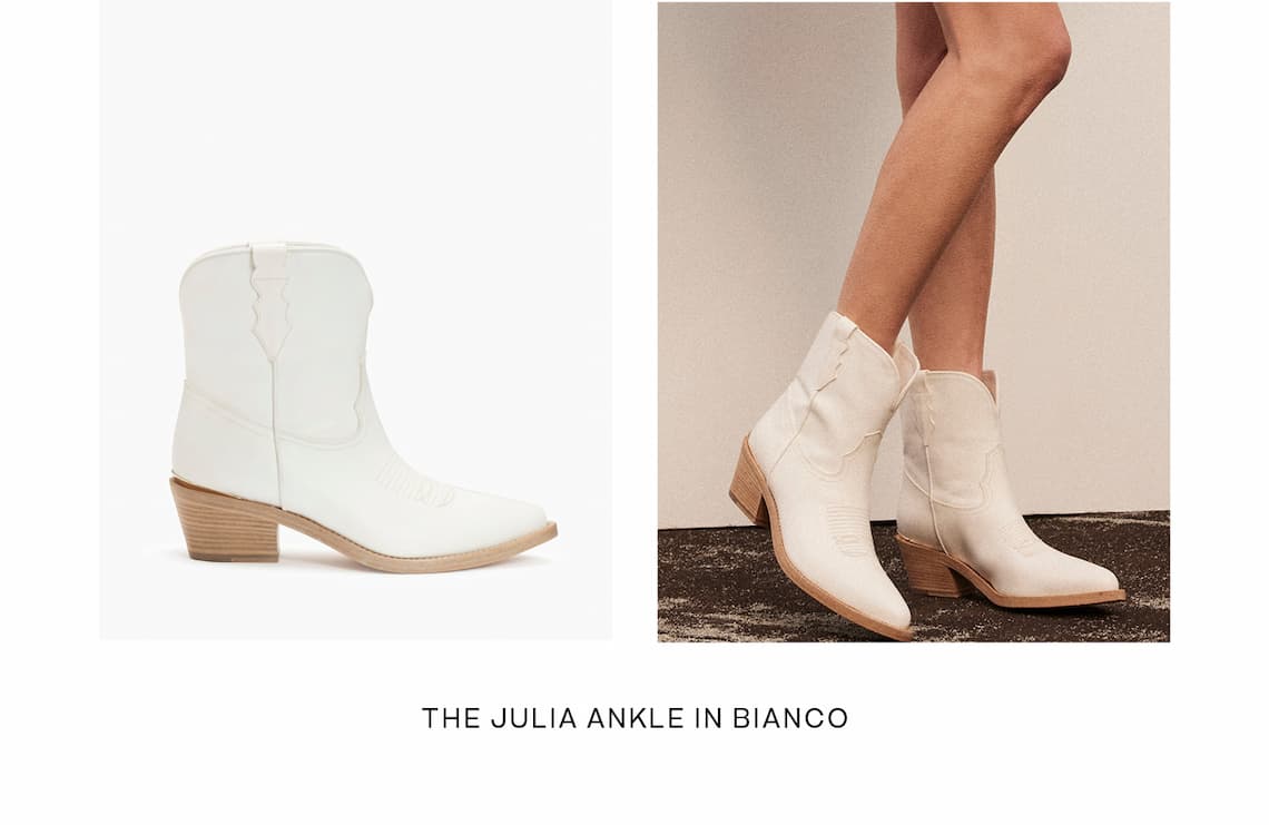 The Julia Ankle in Bianco