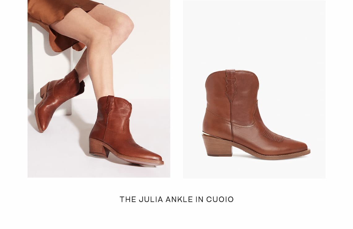 The Julia Ankle in Cuoio